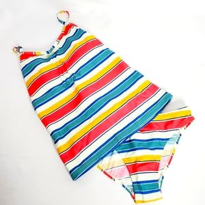 New! Moon Tree Girls Two Piece Bathing Suit Ruffle Tankini